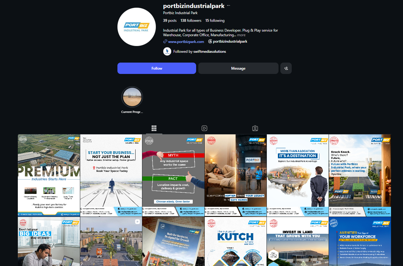 Portbiz Industrial Park Instagram