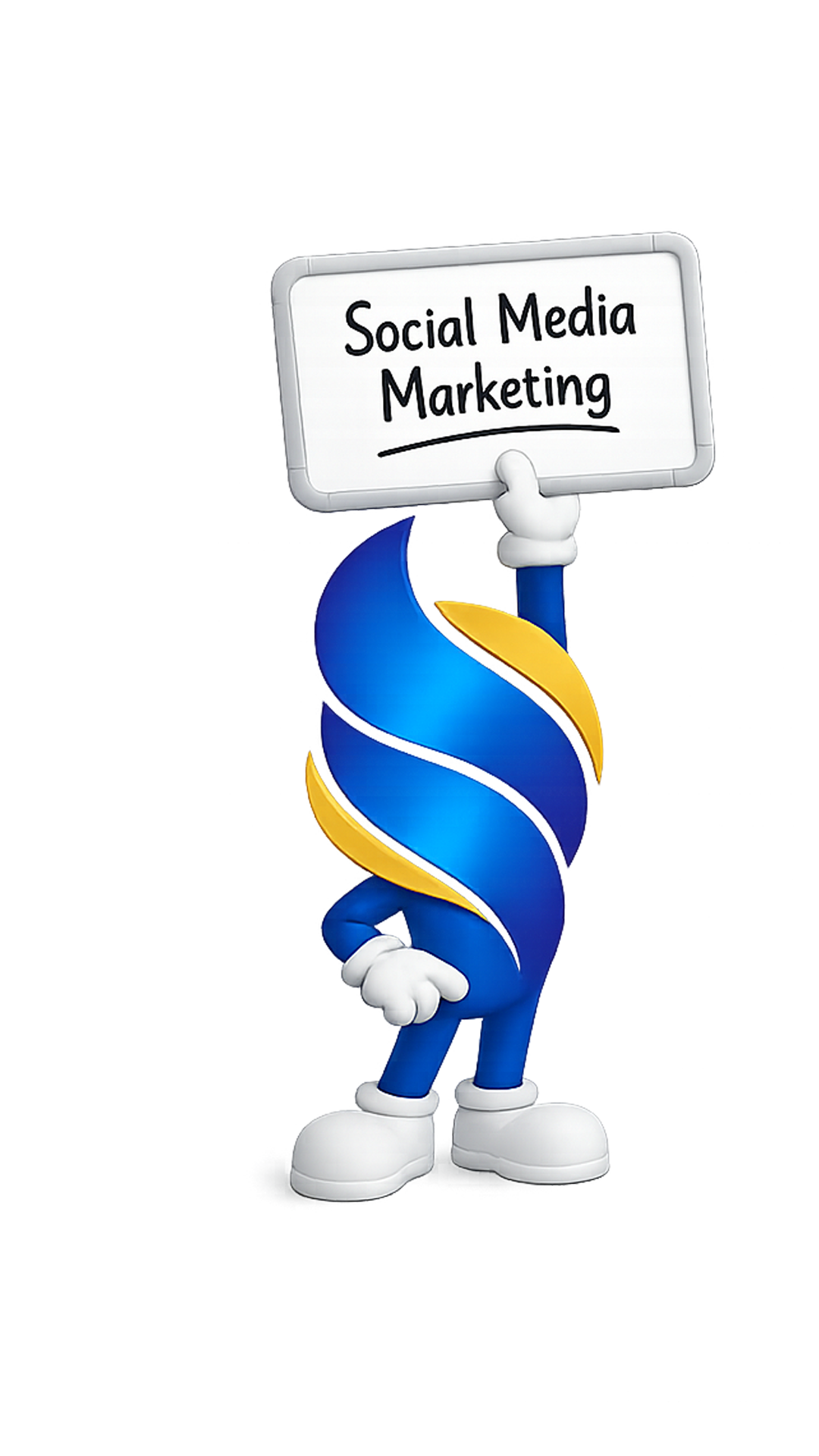 Swift Media Social media marketing mascot — design agency in Gandhidham, Kutch